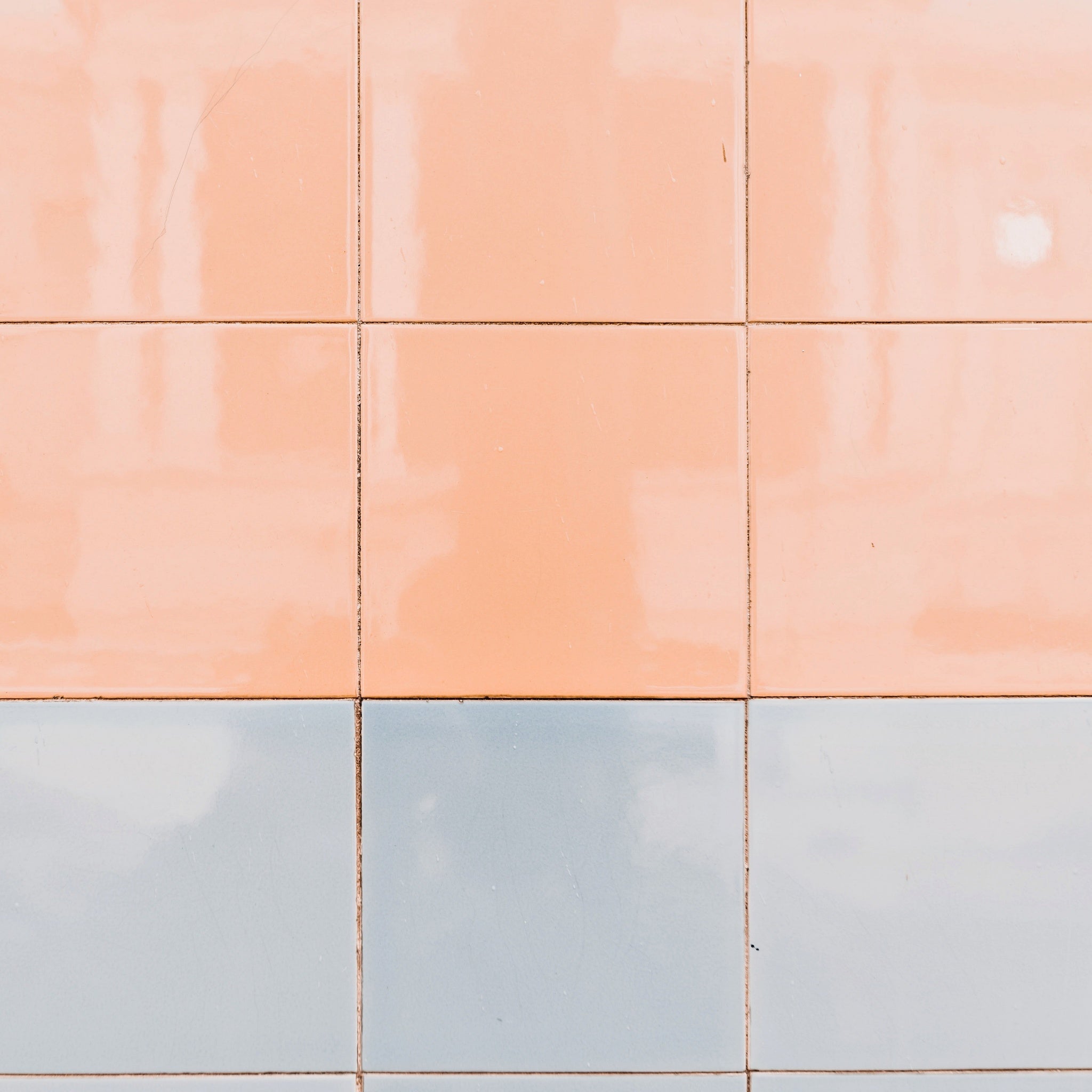 Peach Blue Tile