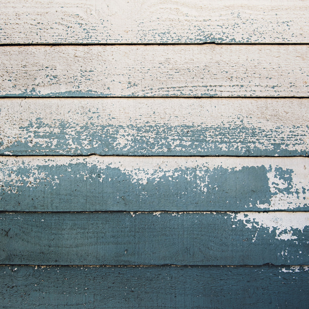 White Blue Painted Wood
